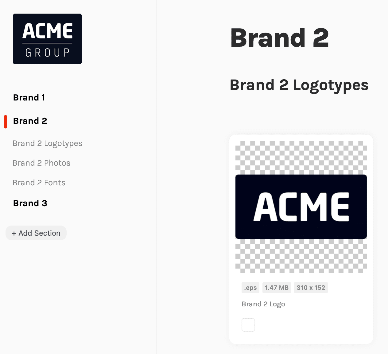 Multiple brands on a single brand page